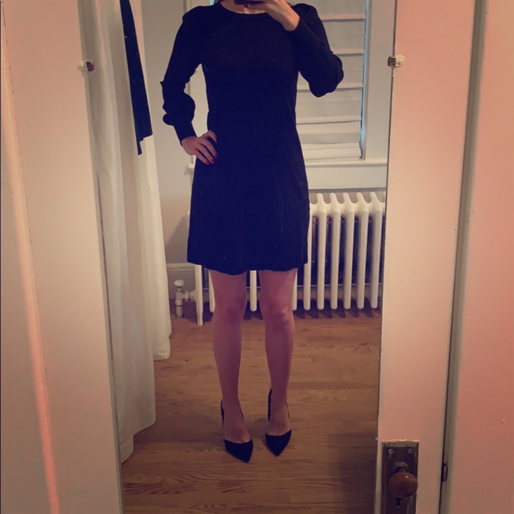 Black long sleeved sweater dress from LOFT